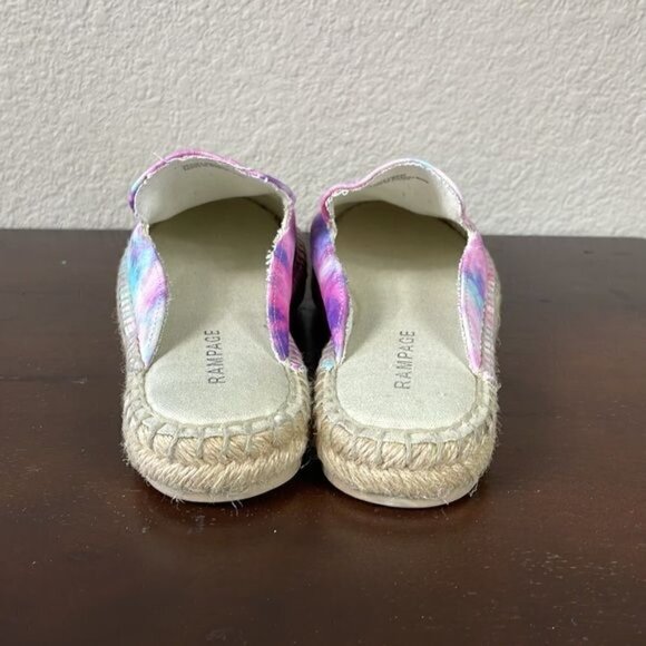 Rampage Bianca Womens Slip On Tie Dye Mules Spring Slides Espadrille Sz 5.5 - Picture 7 of 11